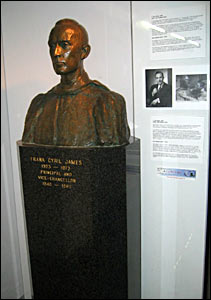 Bust of Principal F. Cyril James