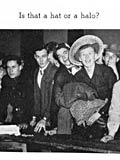 Candid Old McGill Moment: "Is that a hat or a halo?" Old McGill, 1950.