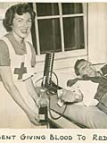 Source: Vincent M. Jolivet and D.H. Kennedy, Engineering Essay: Dawson College, 1945-1950. Student giving blood to Red Cross.