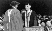 Principal Shapiro's Installation, 1994. Photo Credit: Jonas Papaurelis/McGill Reporter. MUA PR052138.