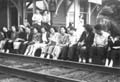 Kim Nakashima (4th from left), Rei Nakashima (6th from left) and others on an excursion to the countryside.