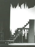 "The Caucasian Chalk Circle" (B&W photo of the set)