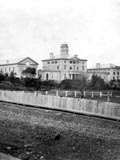 McGill University looking east from what is now McTavish Street. (photo ca. 1865). MUA PR013449.