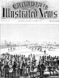First international football match between Harvard and McGill by G. Gaspard; from the Canadian Illustrated News. (photo 1874). MUA PR014529.