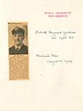 Source: War Records Office, Raymond Gardiner Hatrick, Distinguished Service Cross.