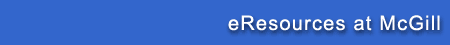eResources at McGill